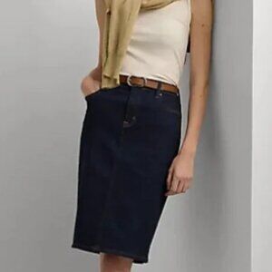 Ralph Lauren Dark Denim Skirt (Like New)